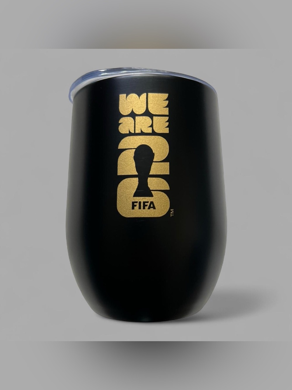 NWT 2026 FIFA World Cup Soccer Football Black Insulated 12oz Wine Tumbler
